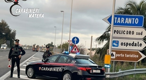 SICUREZZA STRADALE, L'ATTIVITA' DEI CARABINIERI NELL'AREA JONICA LUCANA